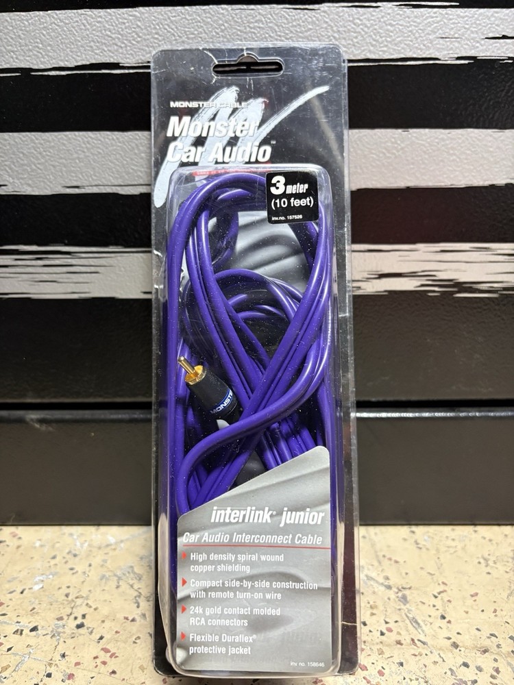 Monster 10 Foot 3M Interlink Junior Audio Interconnecting RCA Cable Remote Wire