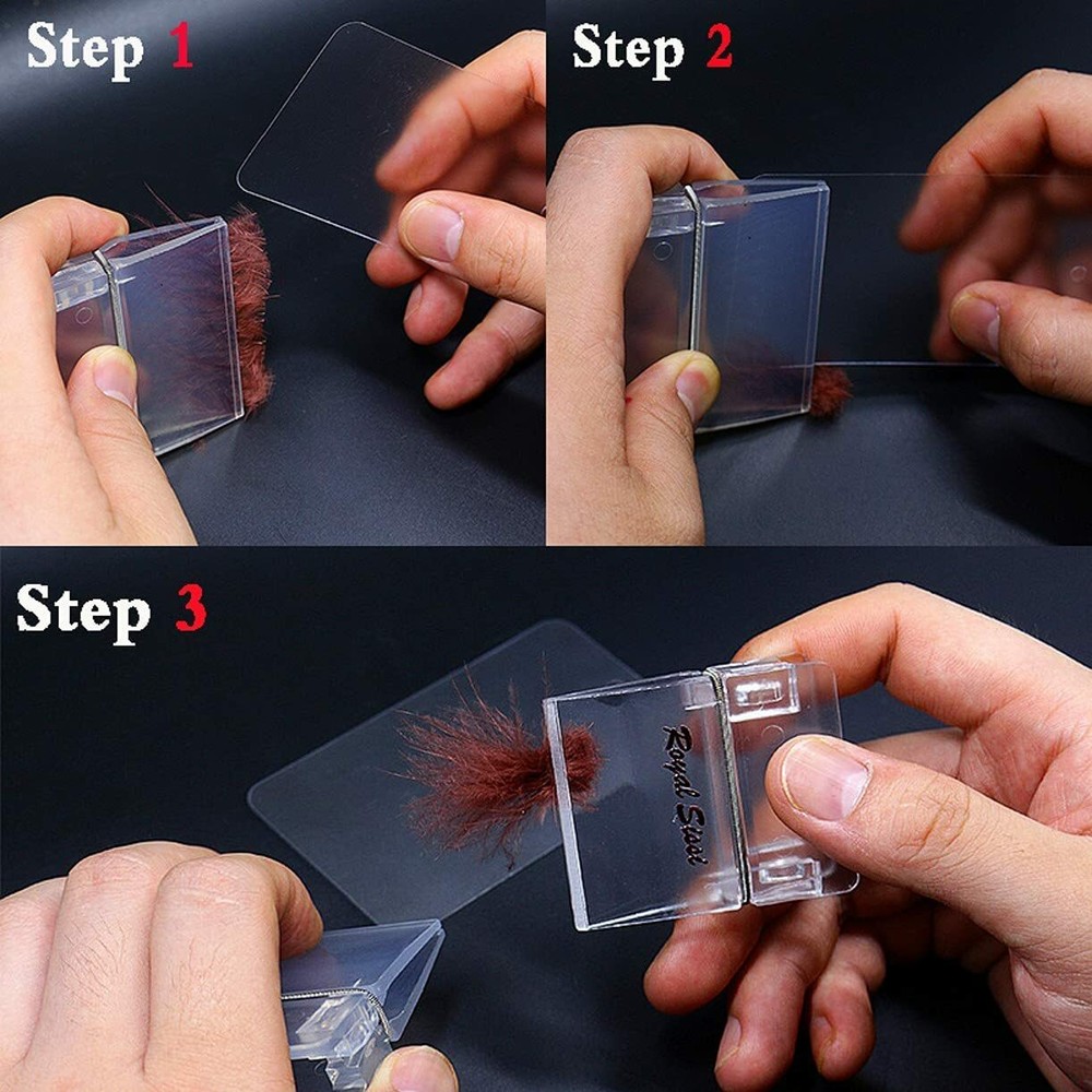 4pcs(3 Size) Feather Magic Clips Set Fly Tying Super Dubbing Tools Table Clip