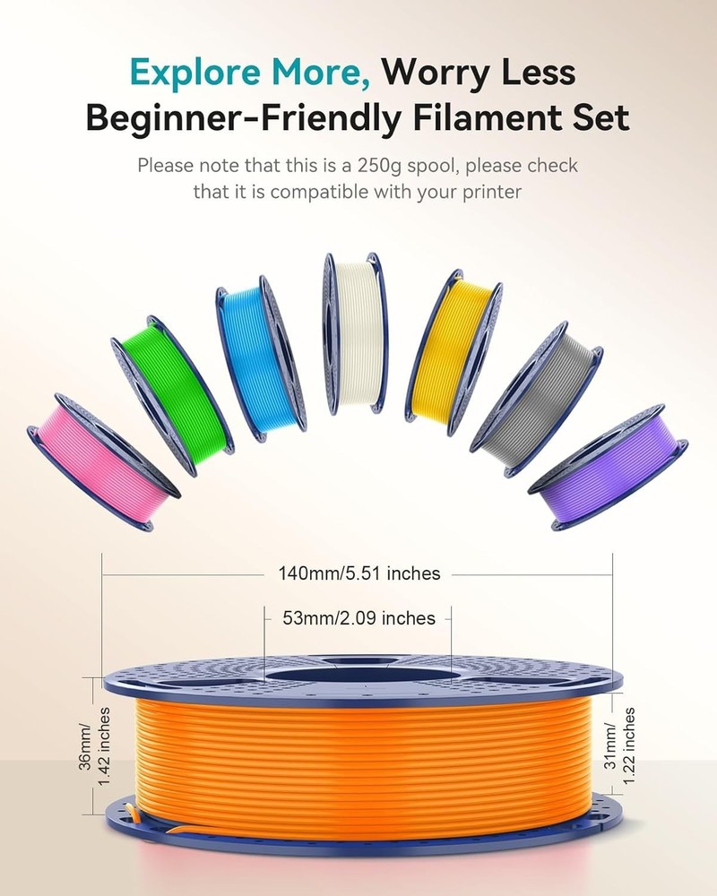 SUNLU Glow PLA Filament 1.75mm Bundle,3D Printer Filament Bundle Multicolor, ...