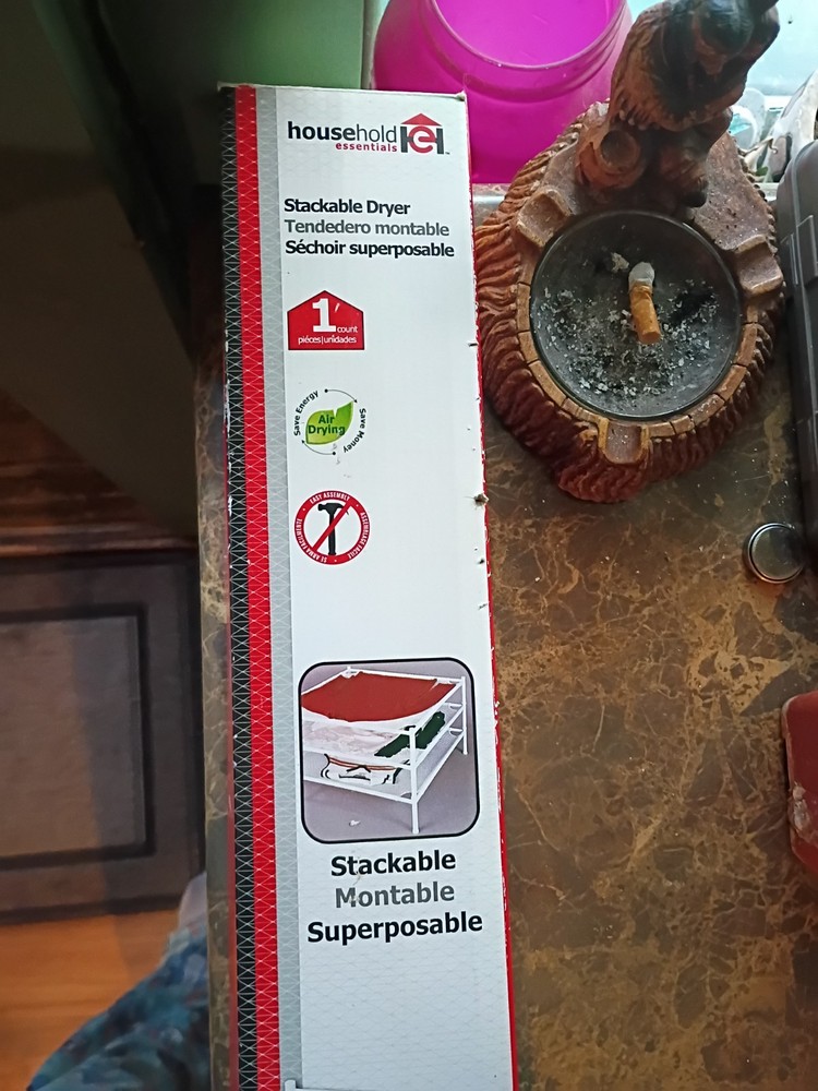 Stackable Dryer Household Essentials Collapsible Drying Rack White New In Box