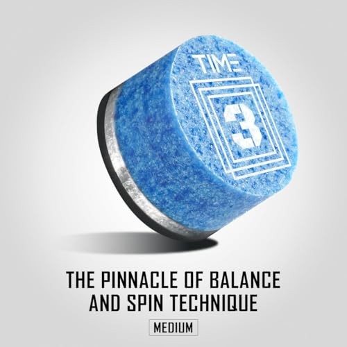 TIME Crystal Pool Billiard Cue Tip - 14mm/ Pack 1 TIME 3 (Medium)