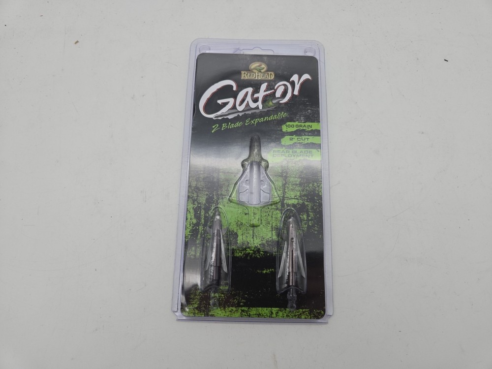 Gator 2 Blade Expandable Broadheads 100 Grain Razor Sharp Archery Only 2 Pcs