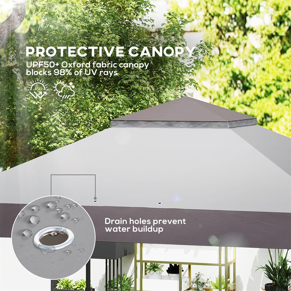 Pop Up Gazebo Canopy Tent Light Gray