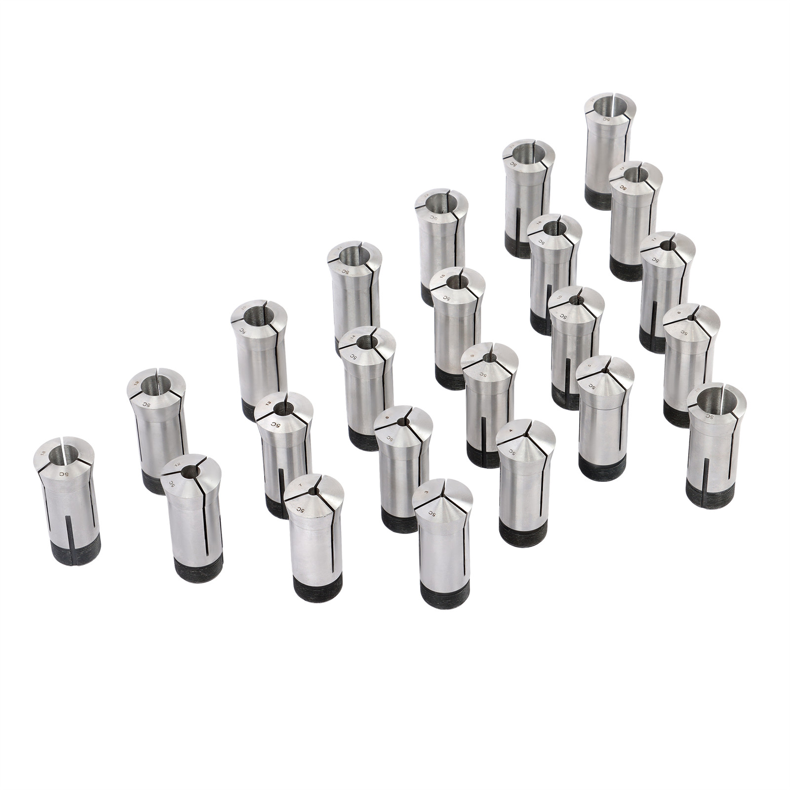 23 Piece Precision 0.0005" Accuracy Metric 5C Collet Set 3mm-25mm x 1mm High