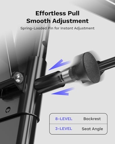 Upgraded Adjustable Weight Bench, Bench Press Full Body Workout, Quick Fold