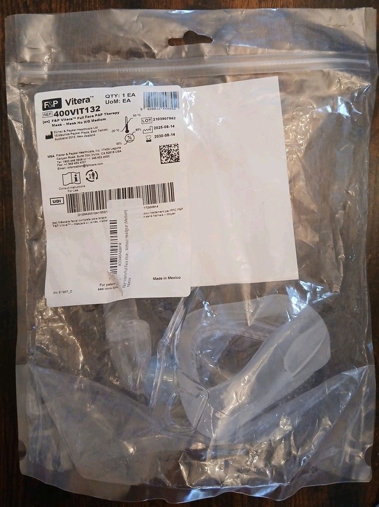 F&P Vitera Full Face Assembly Kit Without Headgear Size MEDIUM