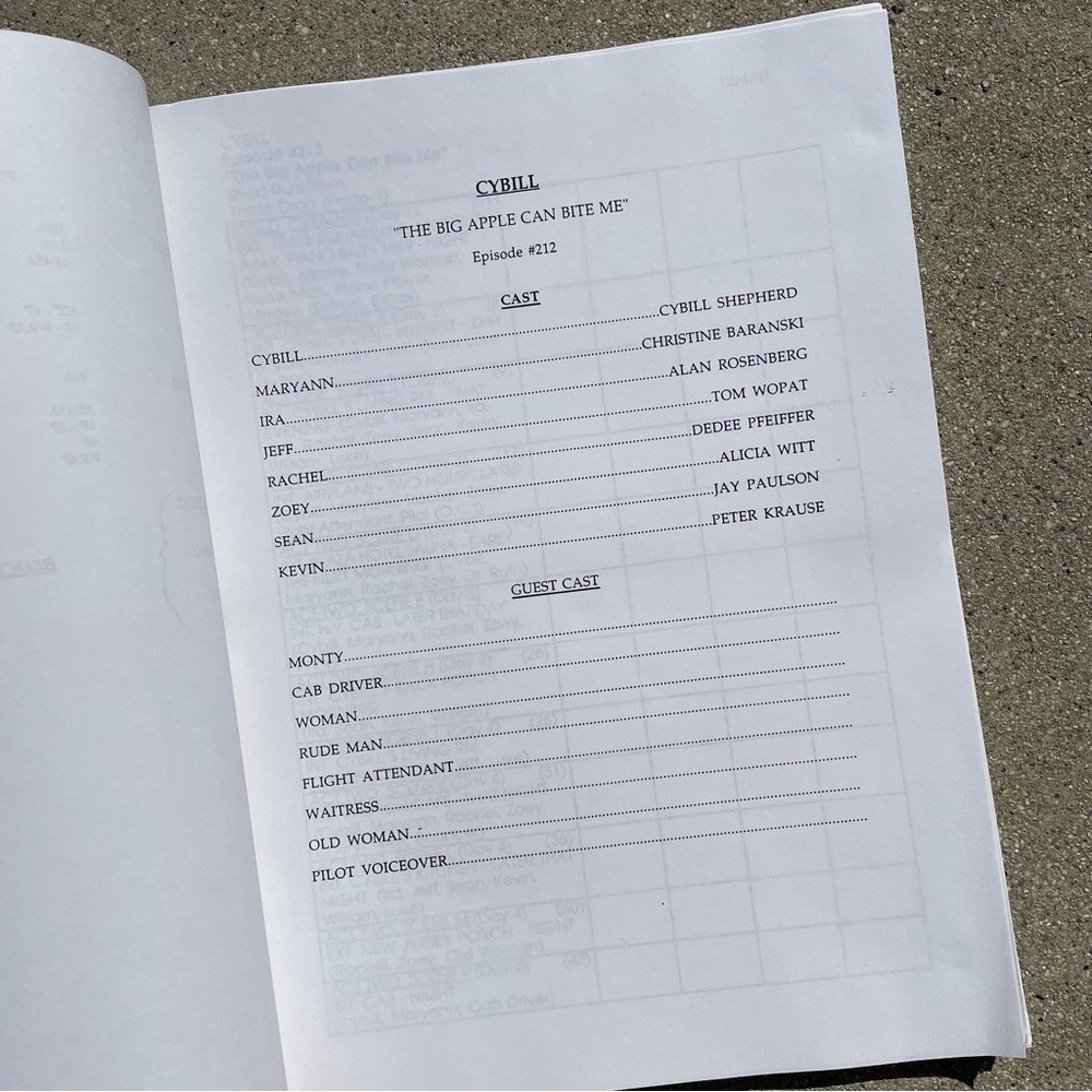 CYBILL 1995 TV Series SET Production Used Scripts Table Final Revised Drafts