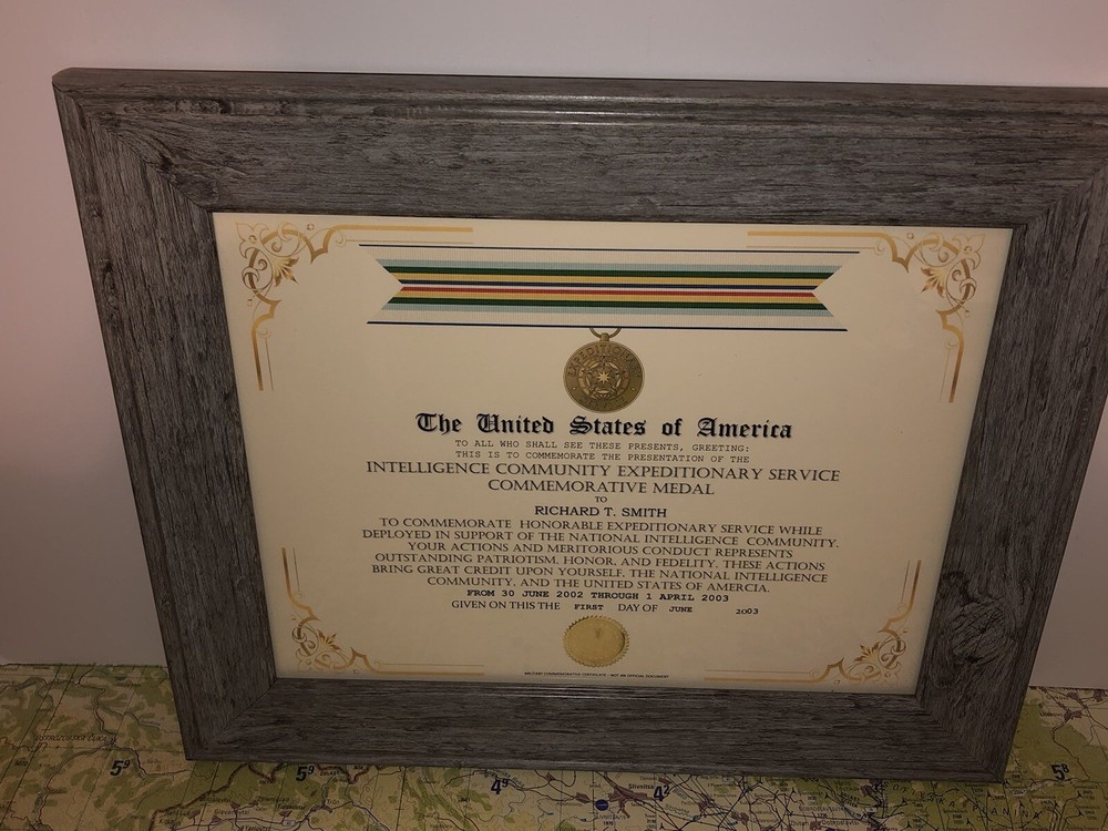 INTELLIGENCE COMMUNITY - EXPEDITIONARY SERVICE COMMEMORATIVE CERTIFICATE Type-1
