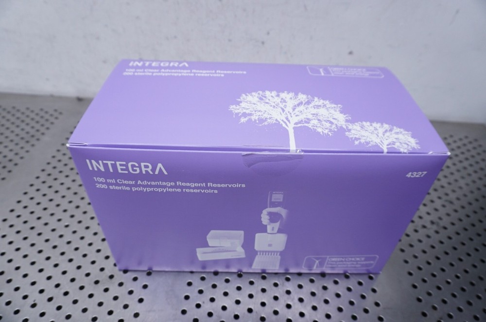 INTEGRA 100 ml Polypropylene Multichannel Reagent Reservoir Base + 200 Inserts