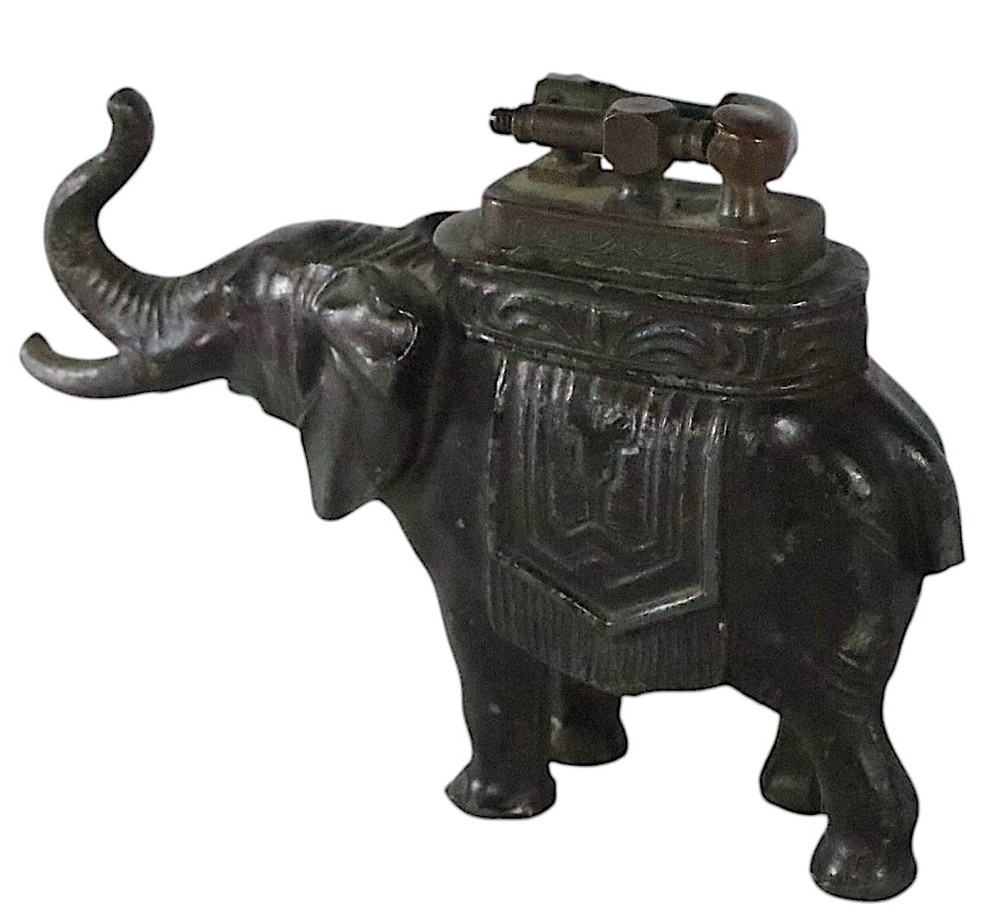 Ronson Elephant Cigarette Lighter as is