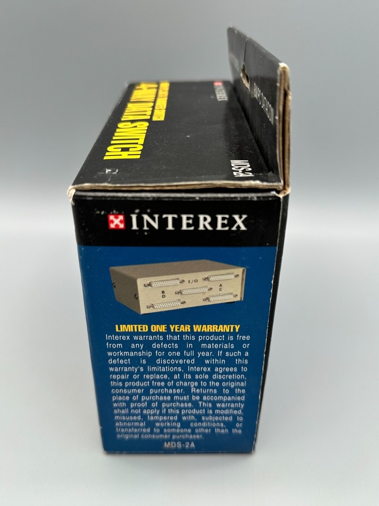 Interex IBM/PC Data Transfer Switch 4-Way Data Switch MDS-2A Open Box!