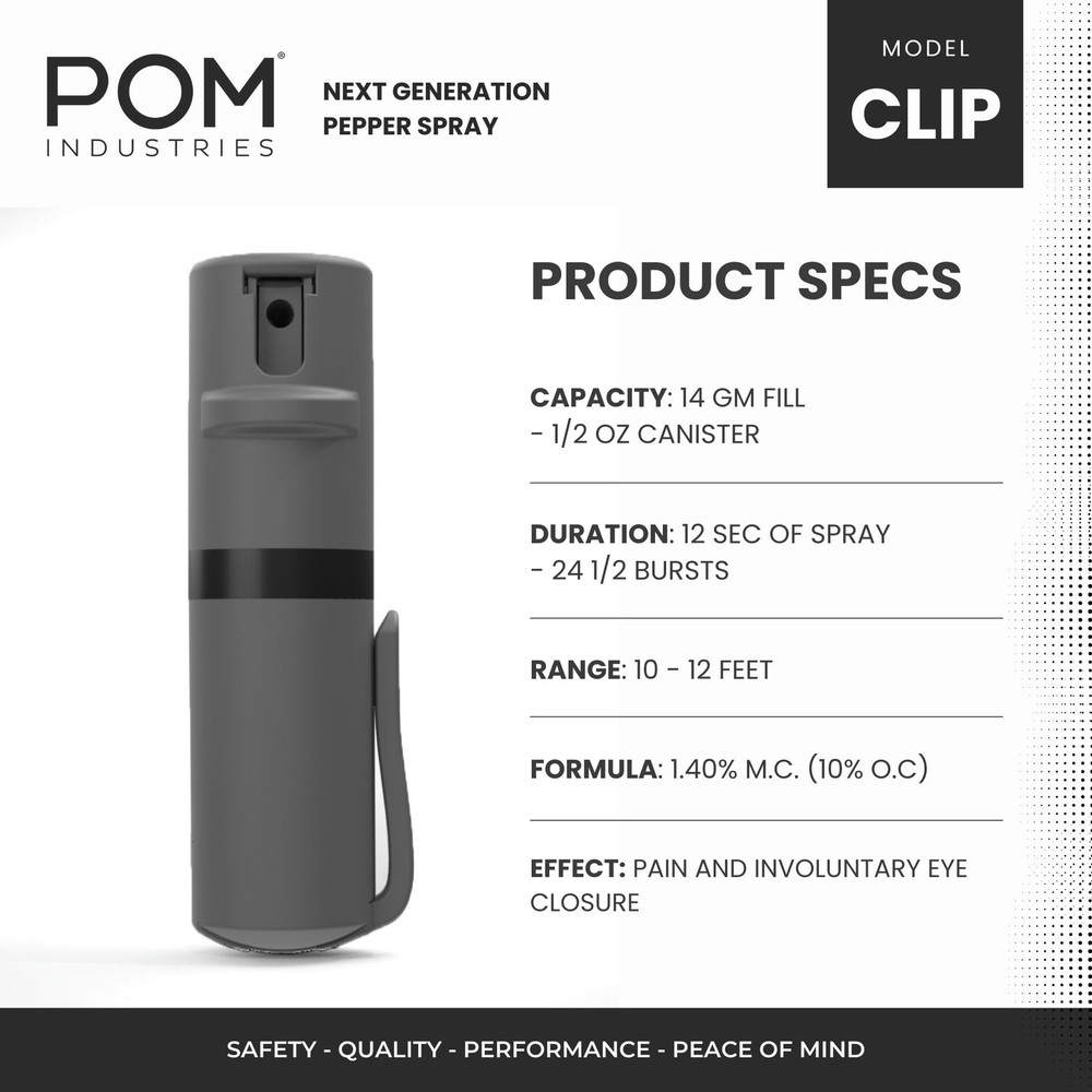 Pepper Spray Combo Pack Clip & Keychain - Maximum Strength OC Spray Self Defe...