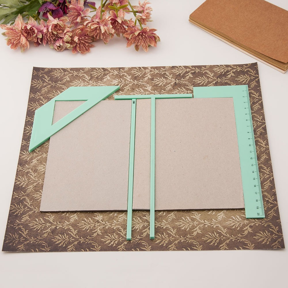 Complete Bookbinding Ruler Kit Acrylic Multifunctional Book Cover Maker Kit WT