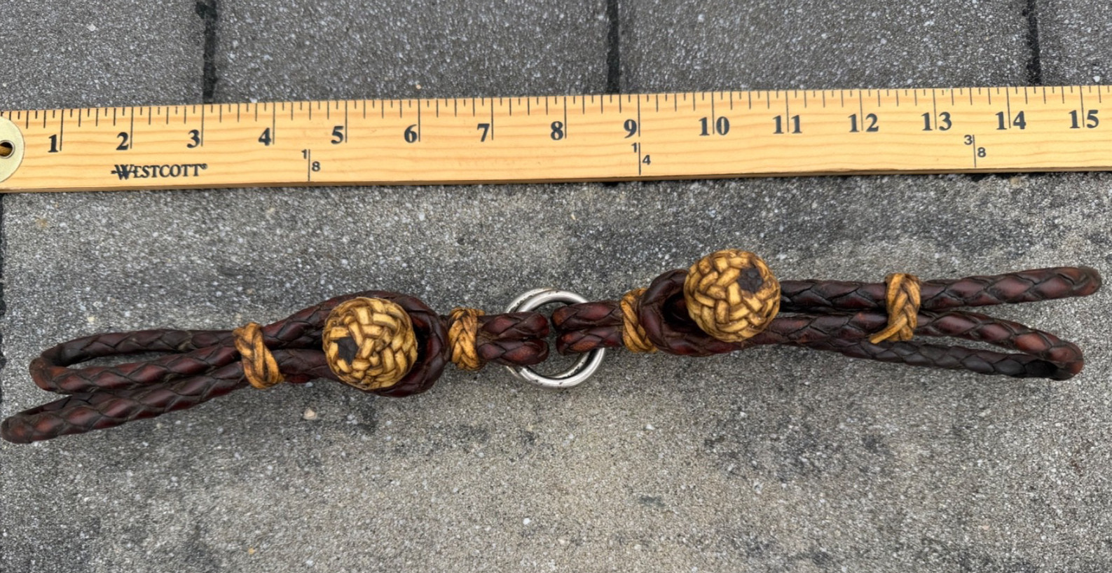 Vintage Russet Hand-Braided Leather & Rawhide Show Hobbles Cowboy Vaquero Horse
