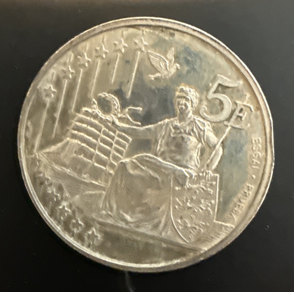 2002 Denmark 5 Euro Silver Pattern Coin