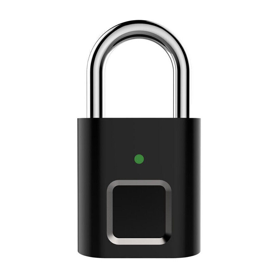 Smart Fingerprint Padlock Mini Security USB Rechargeable Keyless Lock Universal
