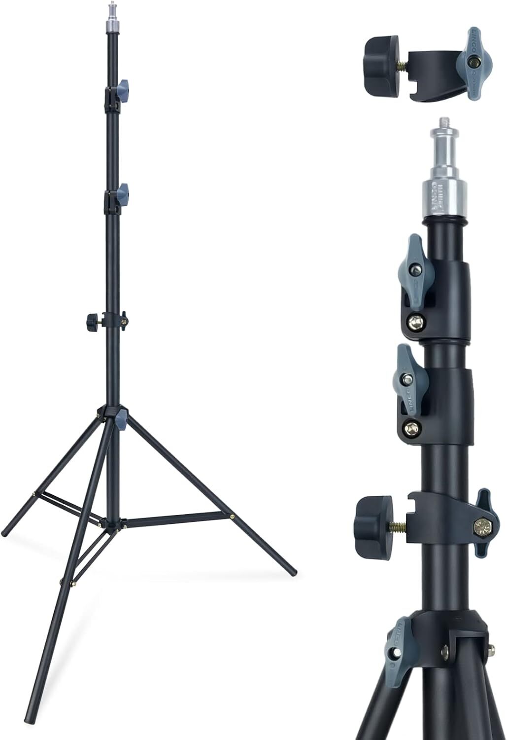 LINCO 90" Light Stand Tripod w Reflector Disc Holder Clip for Reflector Diffuser