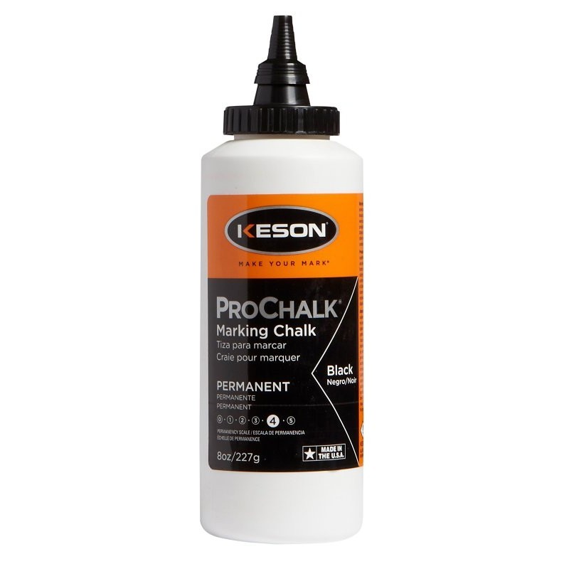 Keson 8BLACK Marking Chalk Refill, Black
