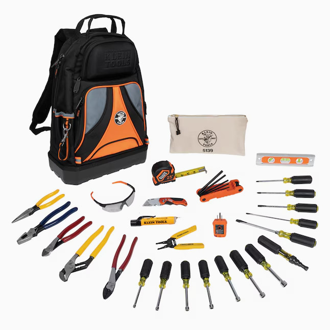 Klein Tools 28-Piece Electrical Tool Kit with Backpack | Customer favorite
