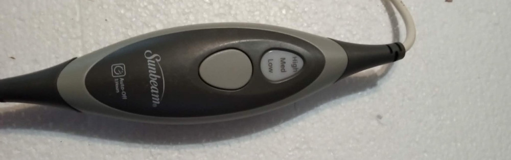 Sunbeam Heating Pad Power Cord Controller 3 Heat Auto-Off Replacement.