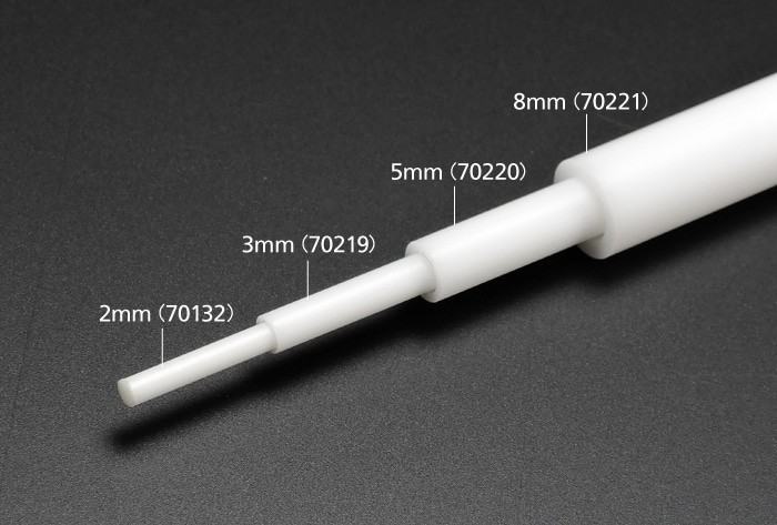Tamiya PLASTIC BEAMS 3mm PIPE (6pcs.) 70219