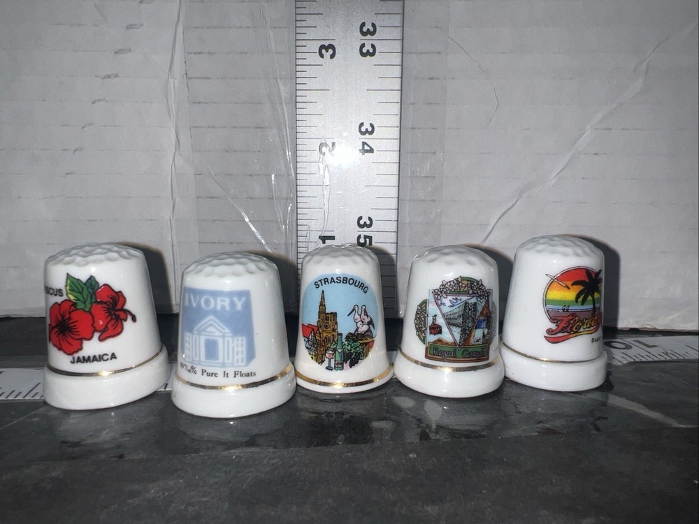5 X Bone Thimbles