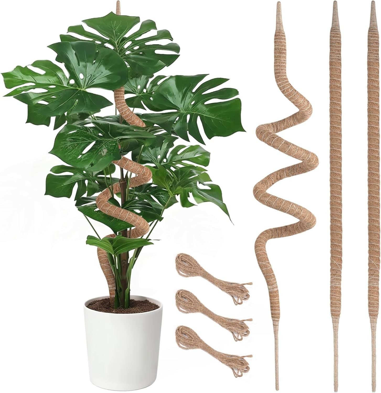 Supoice 3 Pack Moss Pole 25 Inch for Monstera Plant Support Bendable Moss Pole f