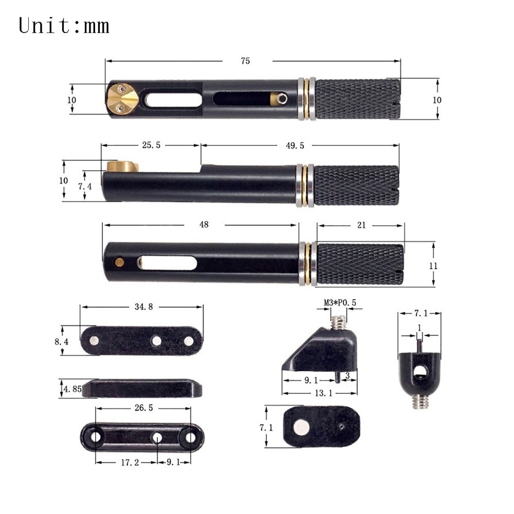 6 Strings Headless Guitar Bridge Saddle Single Bridge for Headless Guitar Parts