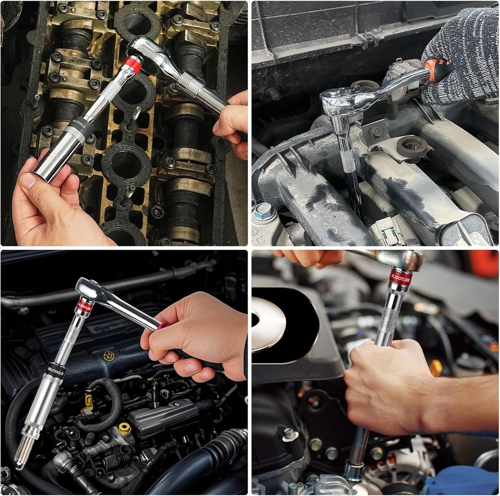 BILITOOLS 5/8-inch Magnetic Spark Plug Socket Swivel Thin Wall Spark Plug Socket