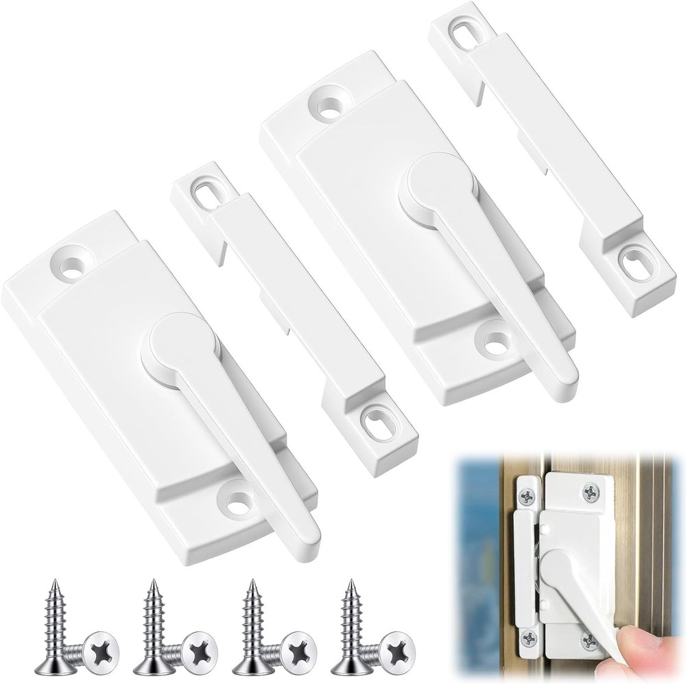 2 Pcs Window Sash Locks - Zinc Alloy Window Latch Replacement - Windows Locks fo
