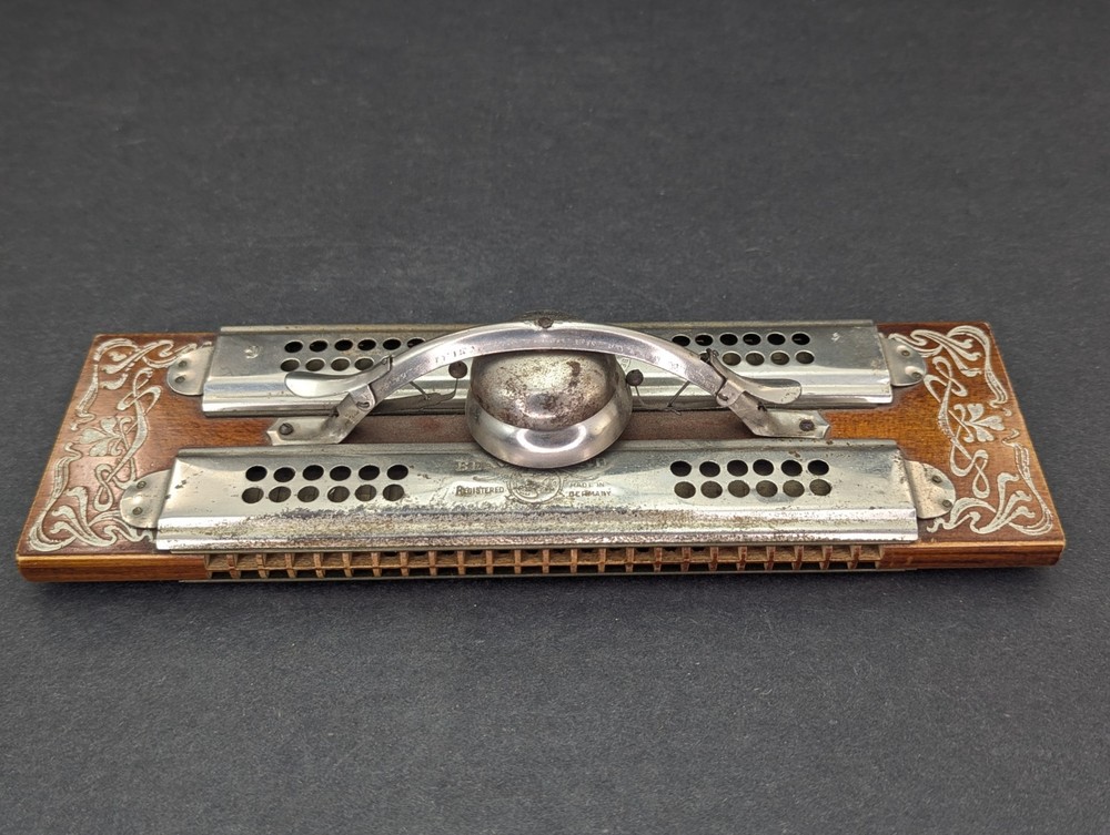 Beaver University Chimes Double Bell Harmonica Antique c.1920's