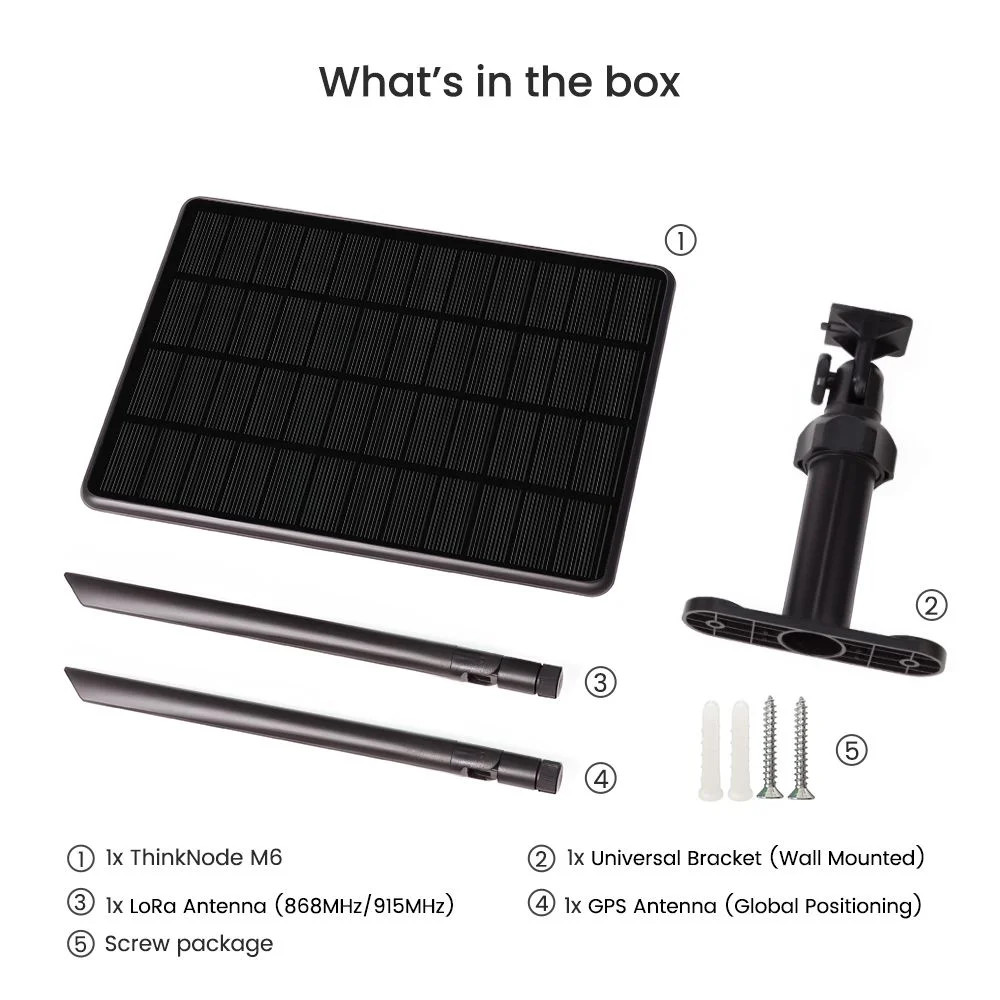 Thinknode M6 Repeater For Lora Meshtastic With Solar Panel 7000mah Battery Power