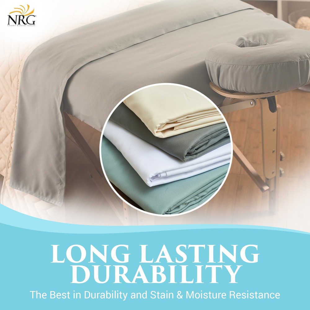 Premium Microfiber 3 Piece Massage Sheet Set by - Includes Massage Table Flat...