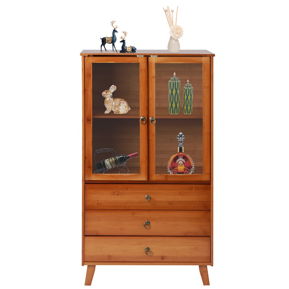 Accent Storage Cabinet with 2 Doors Buffet & Sideboard Decorative Cabinet