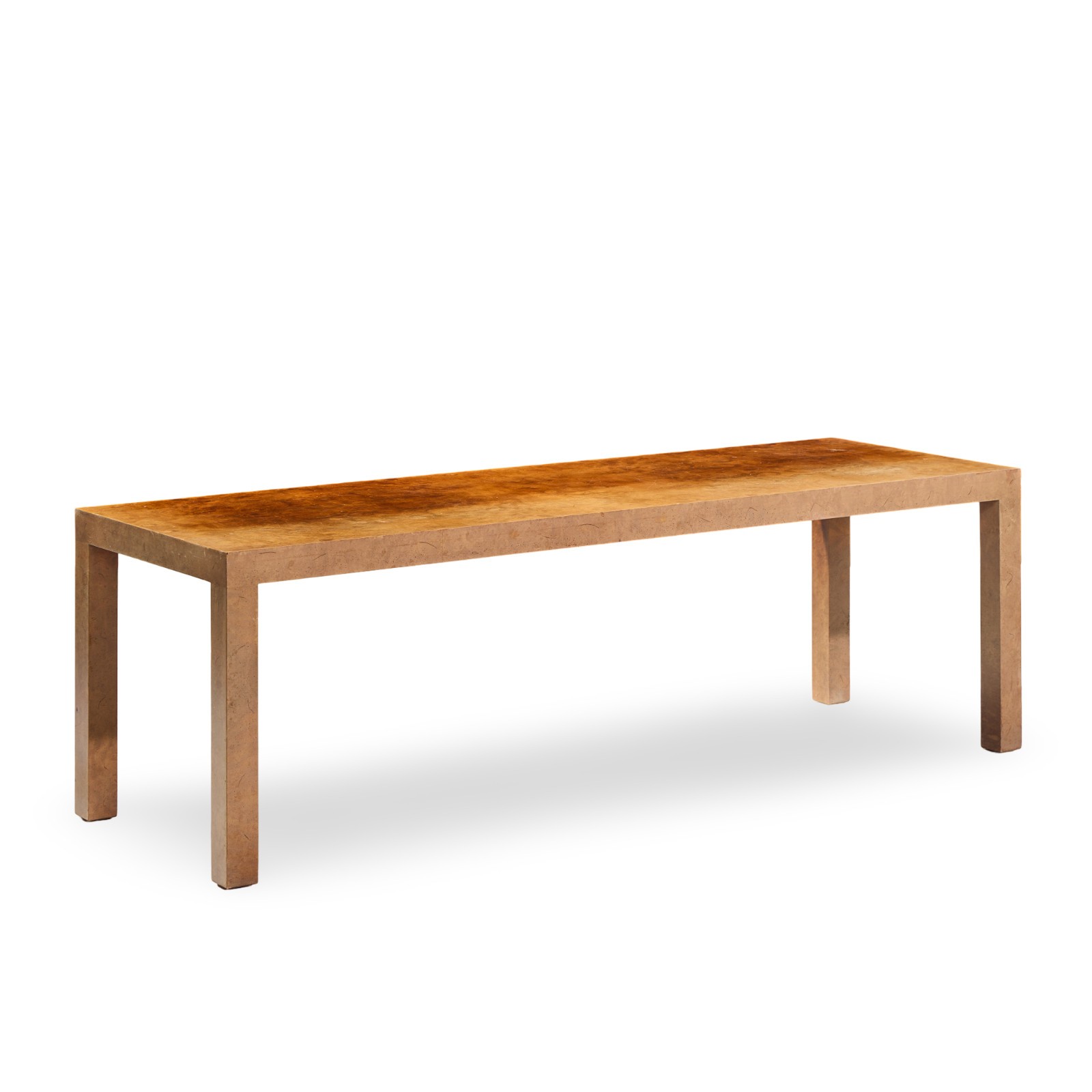 Milo Baughman for Directional Mid Century Burlwood Parsons Coffee Table