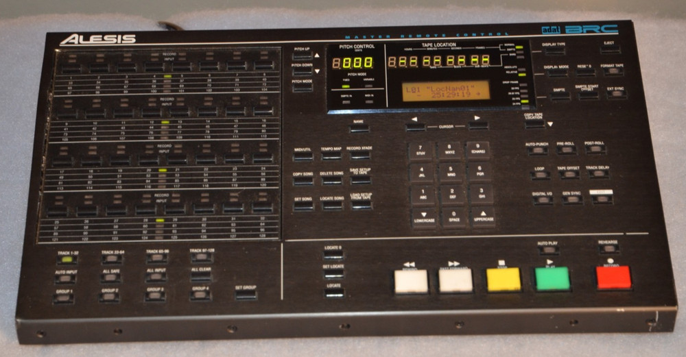 Alesis ADAT BRC Master Remote Control Panel / Powers Up