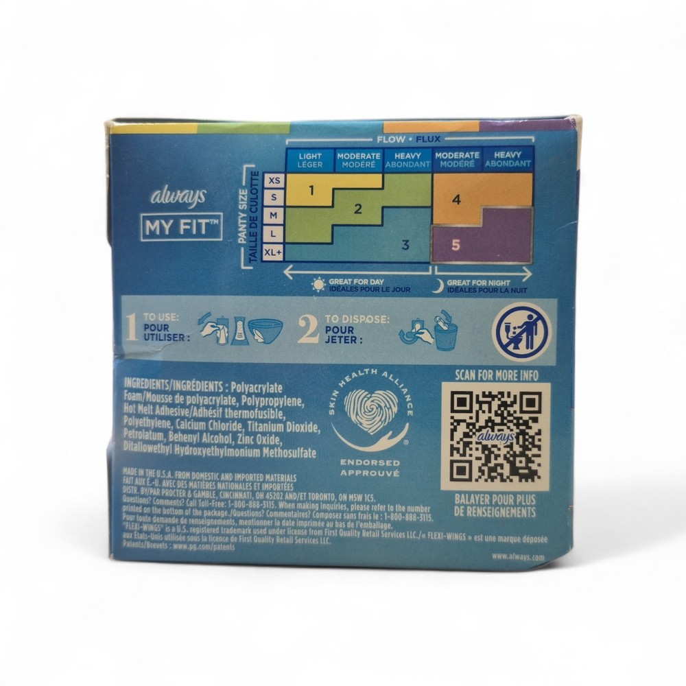 Always Pads Size 2 Infinity With Flex Foam 16 Count Heavy Flow