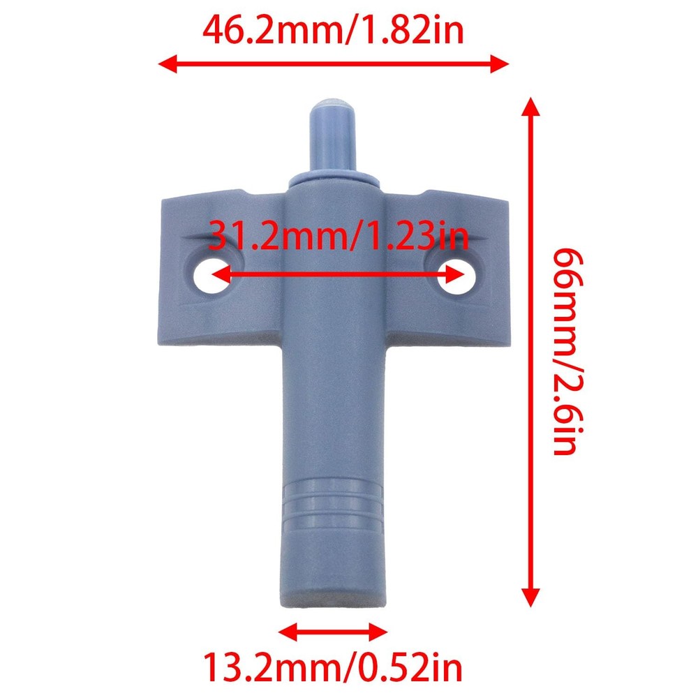 Plastic Soft Close Cabinet Door Damper Quiet Baffle Buffer Grey Screws 8 PCS