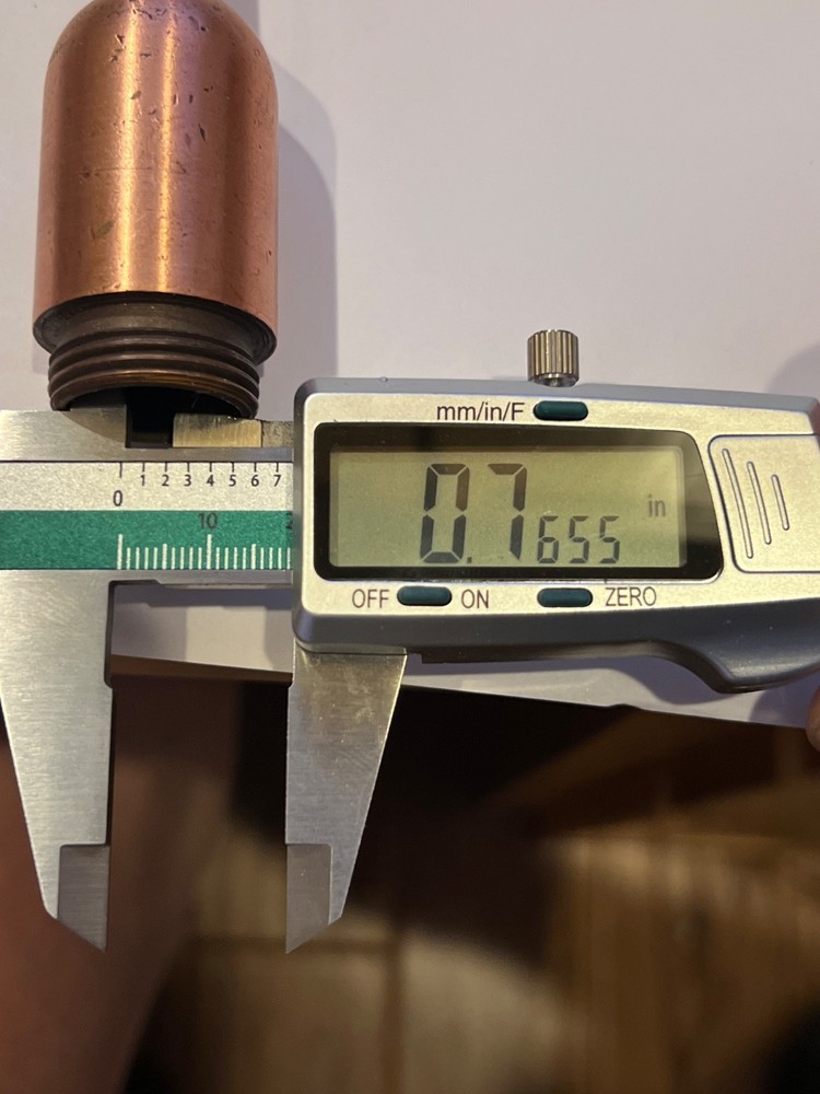 Copper Soldering Iron Tip Threaded 1 1/8" #1