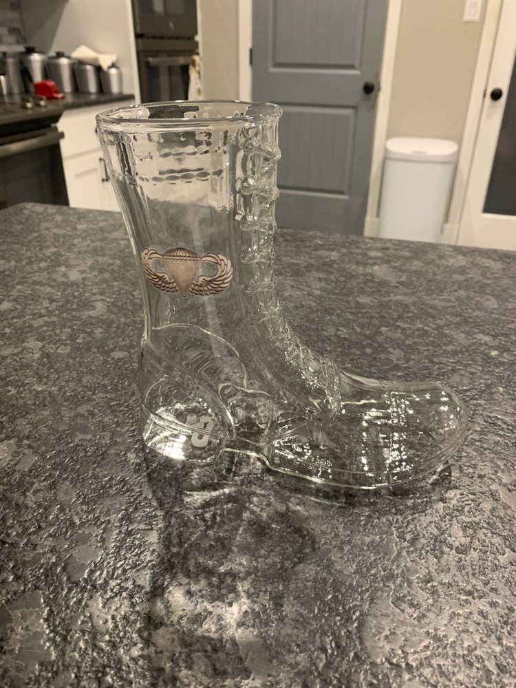 military airborne glass boot mug