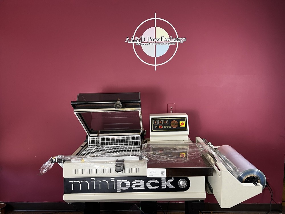 MINIPACK FM 75 DIGIT SEMI-AUTOMATIC SHRINK WRAP MACHINE !Video!