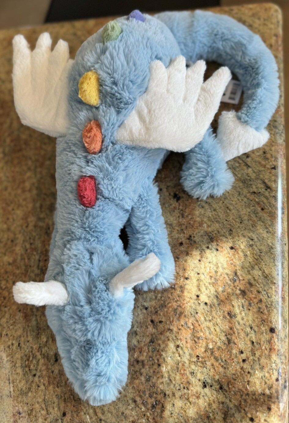 Jellycat Large Sky Dragon Blue Rainbow Soft Plush Toy New With Tags Authentic