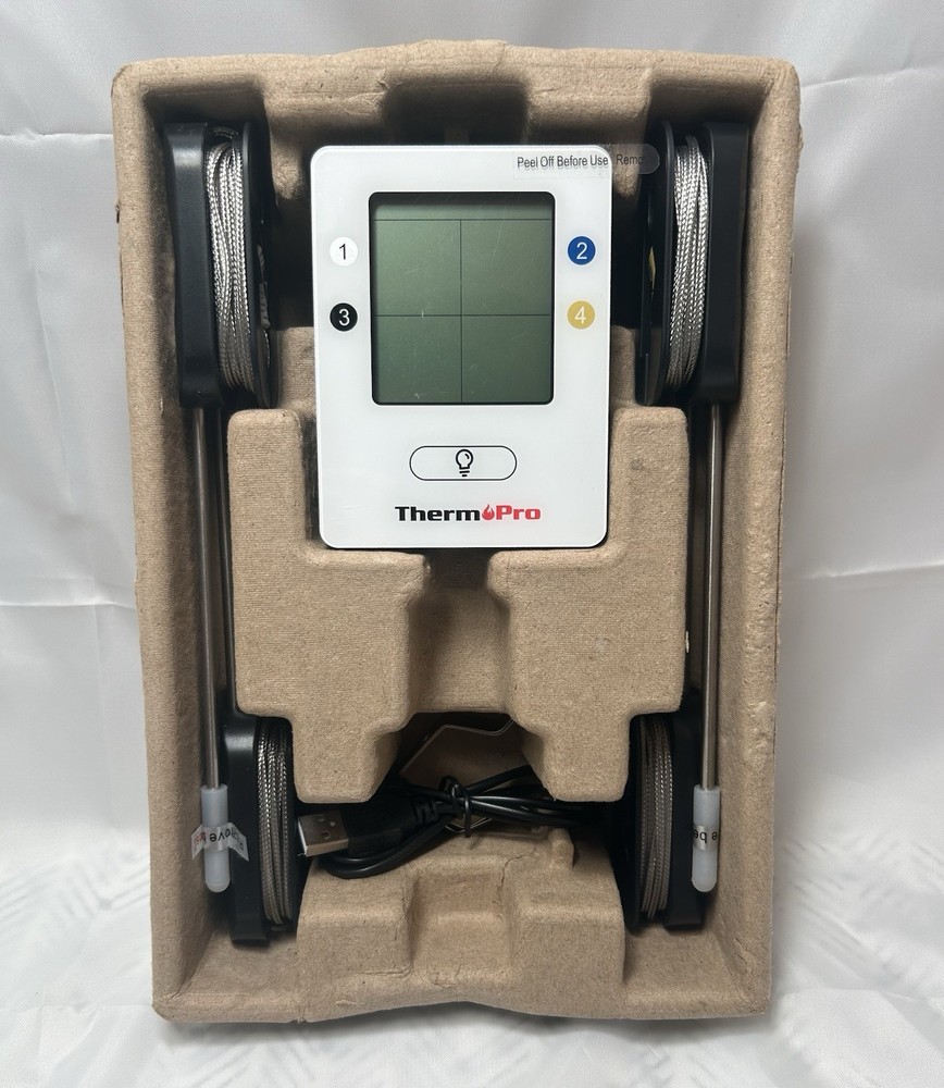 Thermo Pro Bluetooth 4 Probe 650 Ft. Range Remote Meat Thermometer TP-25
