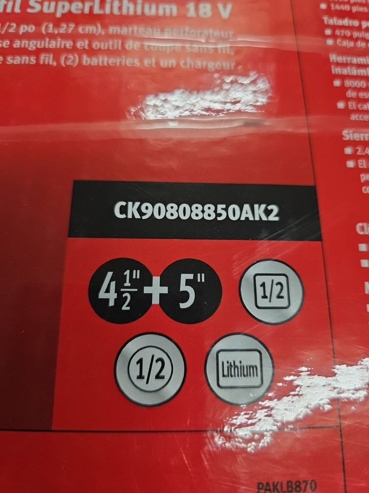 Snap-On 18V MonsterLithium Cordless Master Pack CK90808850AK2