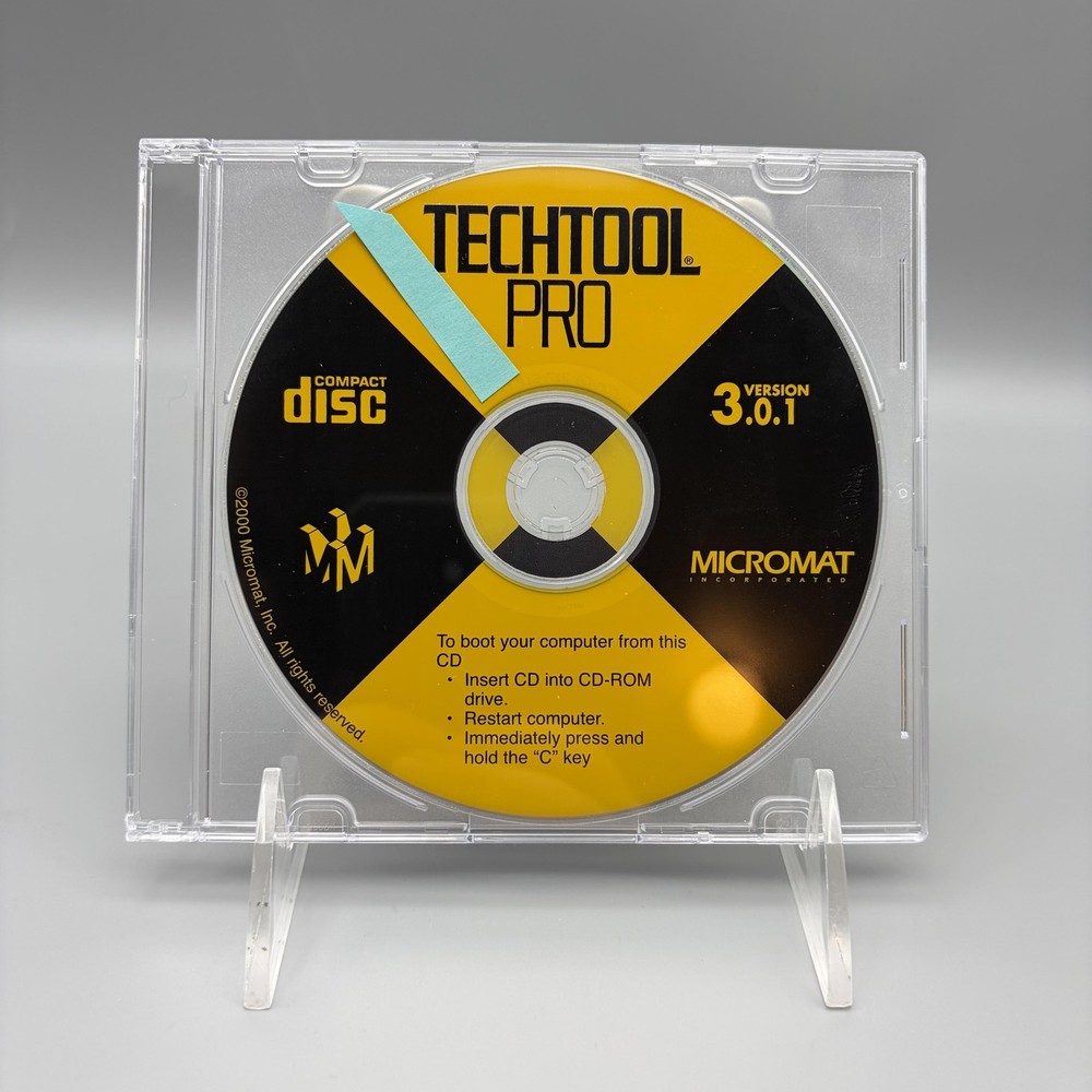 Vintage 2000 Micromat TechTool Pro 3.0.1 Utility CD-ROM Mac Diagnostic Software