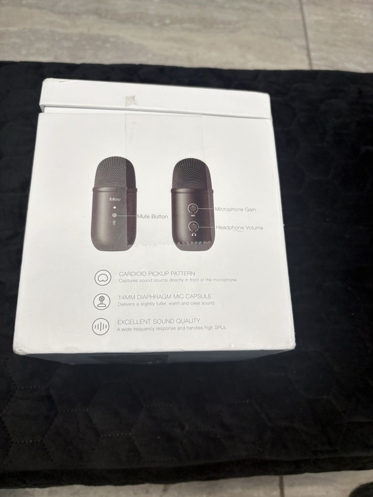 FIFINE USB Podcast Microphone, Black (K678)