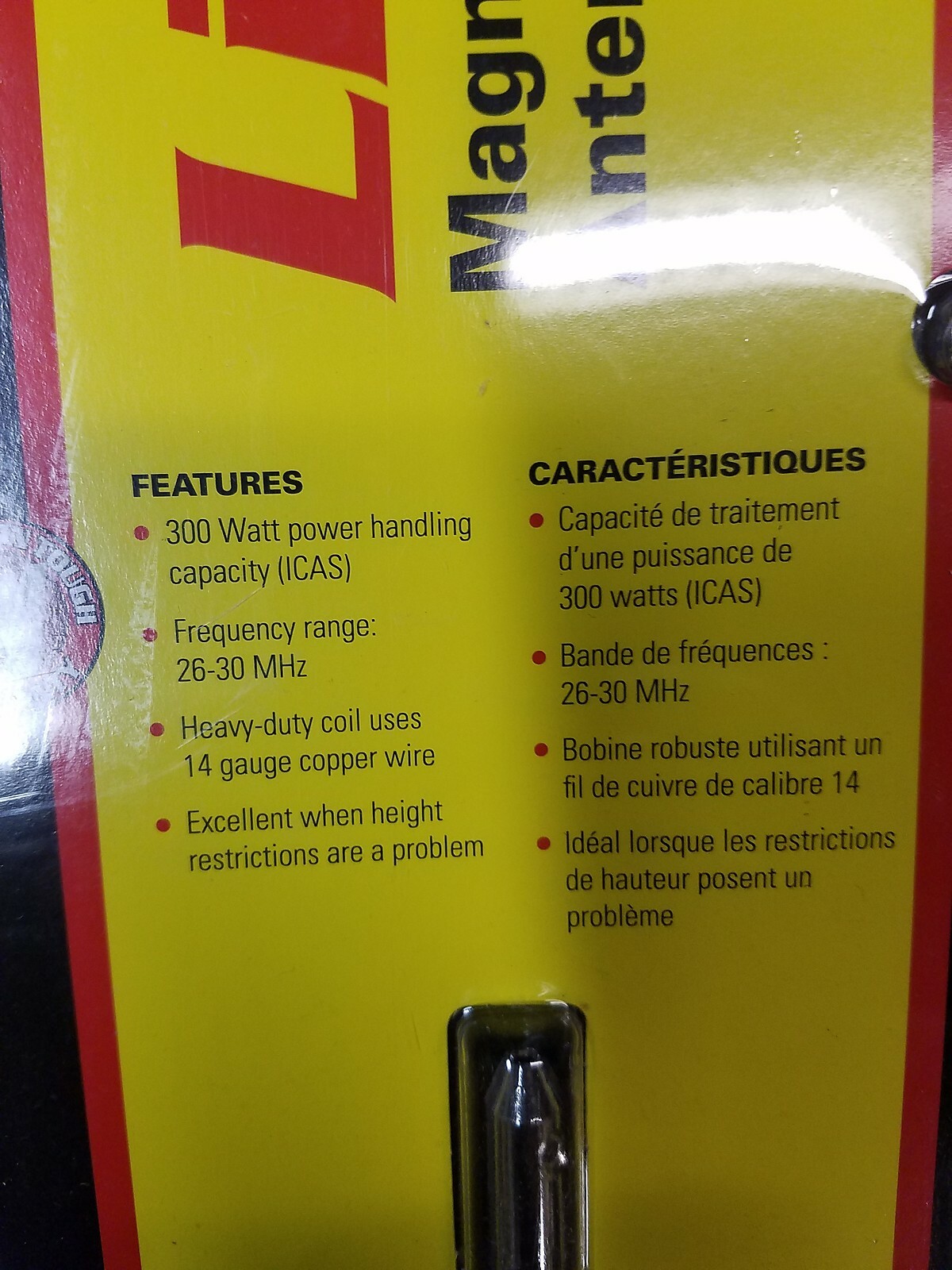 Wilson Little Wil black magnet mag mount mobile CB Antenna kit w SS whip 305-38