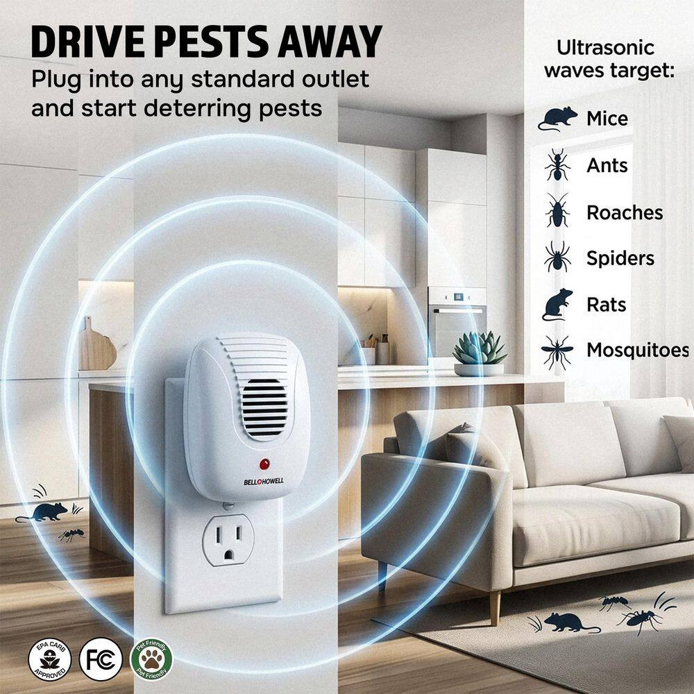 Multi Ultra-Sonic Pest Repellers Complete Home Kit (6-Pack)