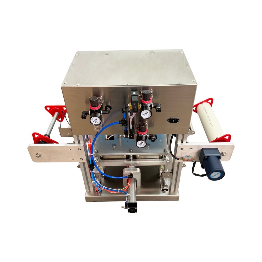 110V Automatic Pneumatic Lunch Box Sealer Nitrogen Sealing Machine 2-Box Tray