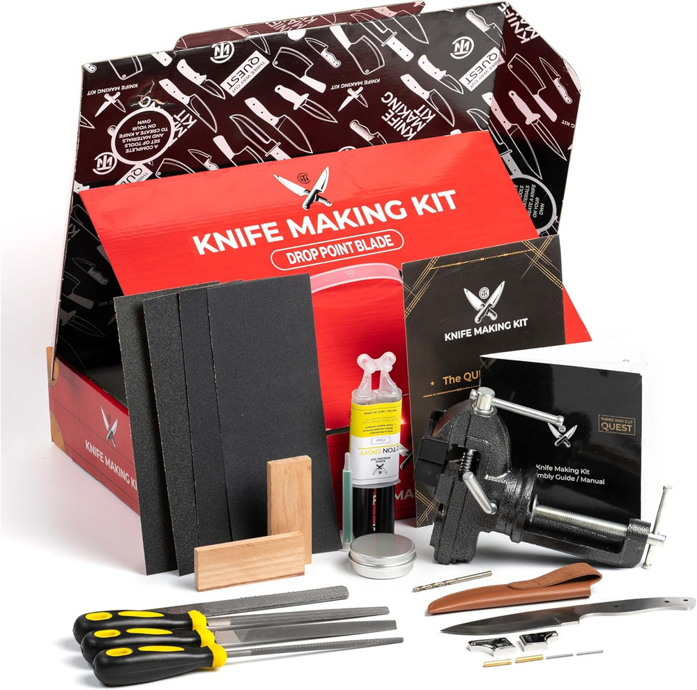 Knife Making Kit DIY Gift for Men - Gift Set with Complete Tools, Materials & Ac